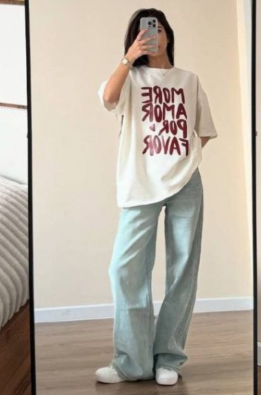 Футболка оверсайз с накатом ELZ-624A350