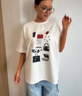 Футболка oversize с накатом ELZ-645A350