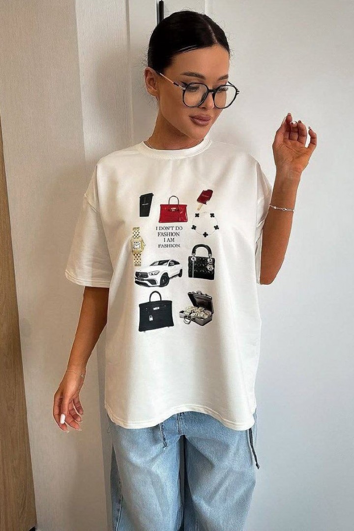 Футболка oversize с накатом ELZ-645A350