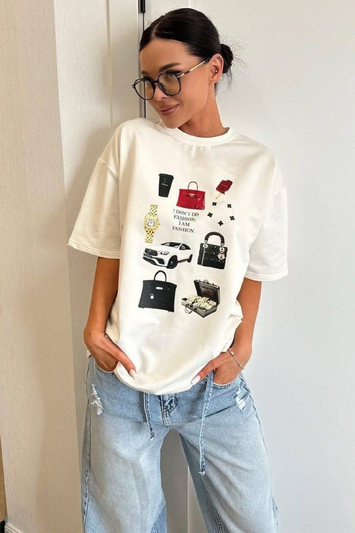 Футболка oversize с накатом ELZ-645A350