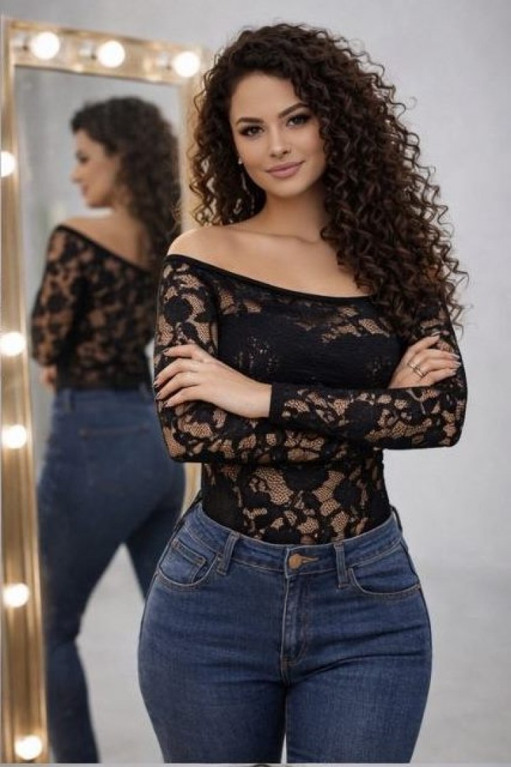 Гипюровый лонгслив  MIK-1464A210