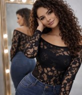 Гипюровый лонгслив  MIK-1464A210