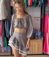 Удобный костюм топ и юбка MIK-3075A290