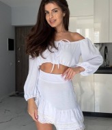 Удобный костюм топ и юбка MIK-3075A290