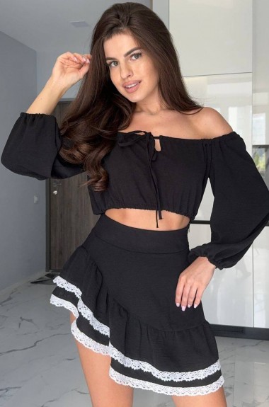 Удобный костюм топ и юбка MIK-3075A290 Удобный костюм топ и юбка MIK-3075A290