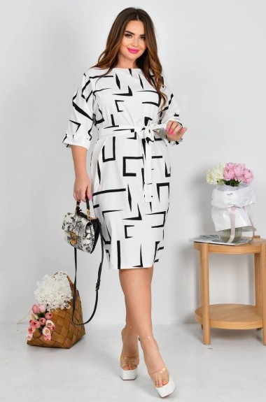 Изысканное платье с поясом MIK-2351A310 Изысканное платье с поясом MIK-2351A310