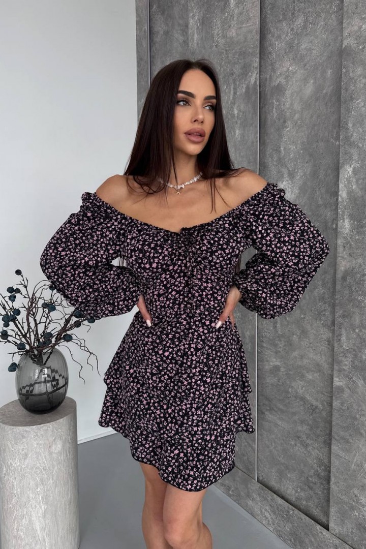 Платье с цветочным принтом YBY-924A525