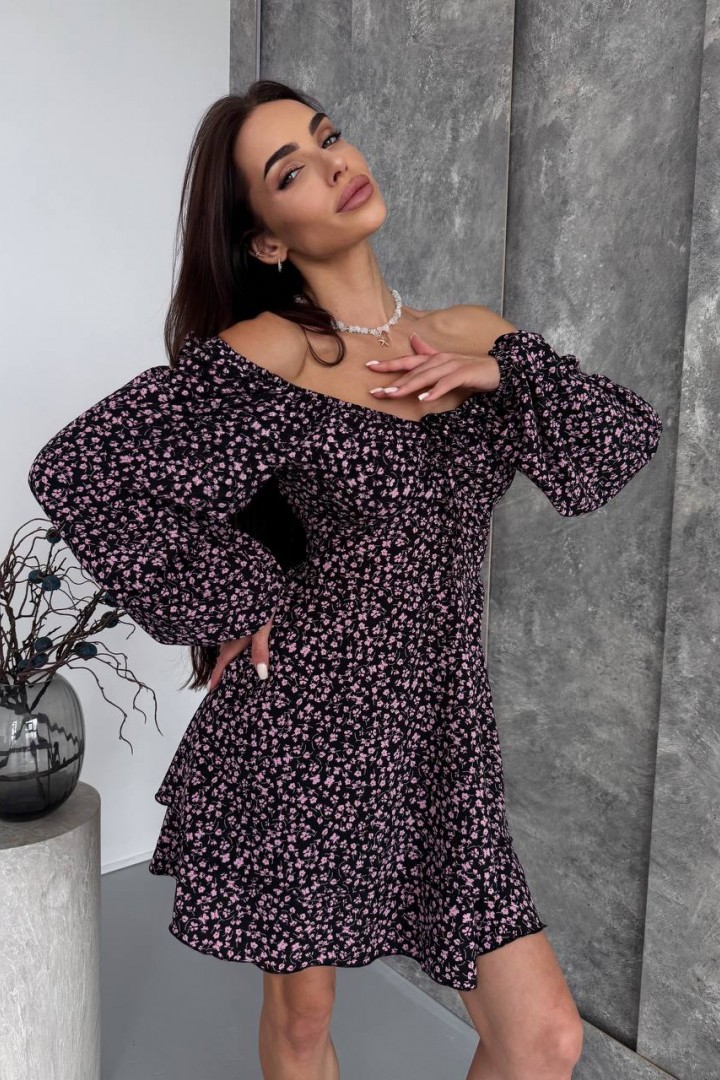 Платье с цветочным принтом YBY-924A525