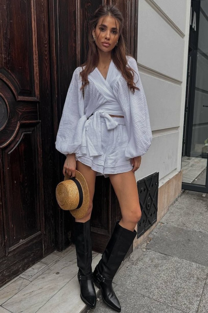 Летний муслиновый костюм двойка LOU-1413A800