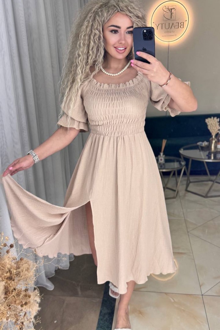 Платье с резинкой на груди IMMA-218A570