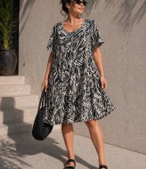 Свободное летнее платье из штапеля STC-335A449