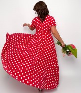 Платье на запах в горошек YM-7183A15