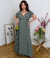 Платье на запах в горошек YM-7183A15
