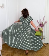 Платье на запах в горошек YM-7183A15