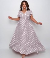 Платье на запах в горошек YM-7183A15