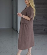 Платье с ассиметричными планками RIL-0571A14