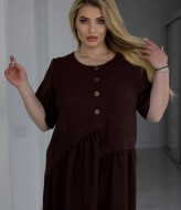Платье с ассиметричными планками RIL-0571A14