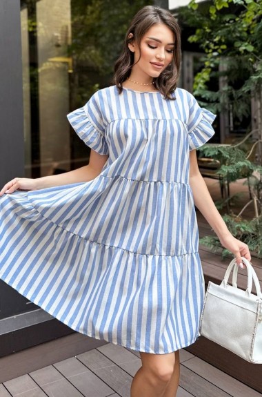 Платье в полоску тренд DG-p15345A250 Платье в полоску тренд DG-p15345A250