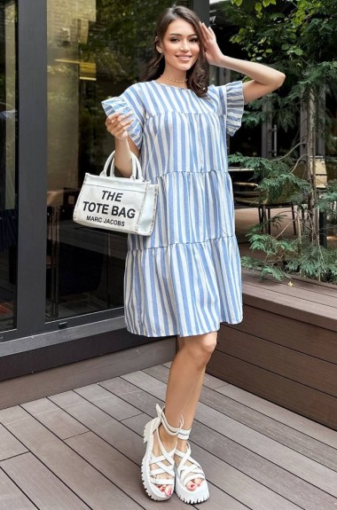 Платье в полоску тренд DG-p15345A250 Платье в полоску тренд DG-p15345A250