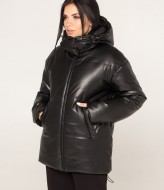 Кожаный пуховик OZM-62.1A1130