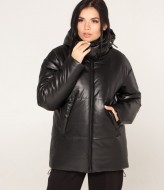 Кожаный пуховик OZM-62.1A1130