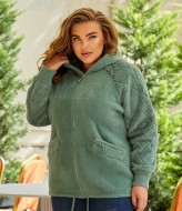 Кофта женская из альпаки с капюшоном MAX-945A1250