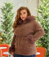 Полупальто с мехом женское MAX-946A1250