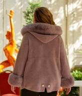 Полупальто с мехом женское MAX-946A1250