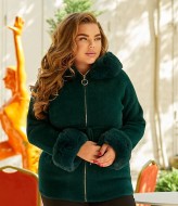 Полупальто с мехом женское MAX-946A1250