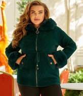 Полупальто с мехом женское MAX-946A1250