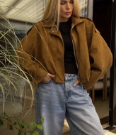 Замшевый бомбер CULT-2084A800