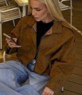 Замшевый бомбер CULT-2084A800