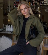 Замшевый бомбер CULT-2084A800