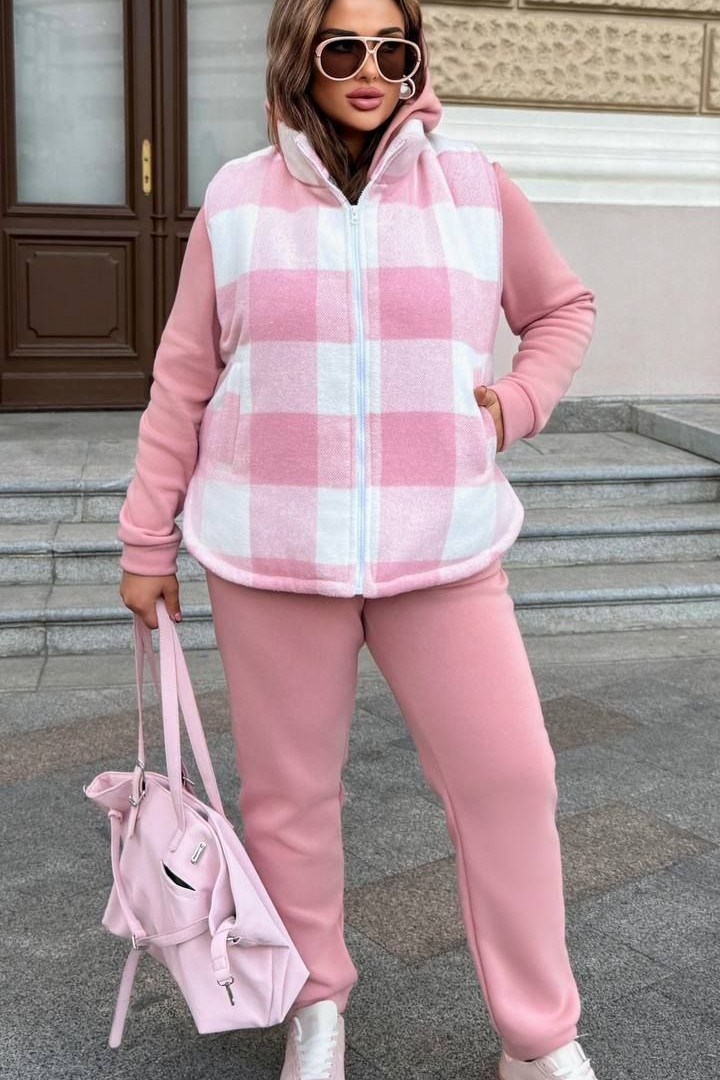 Костюм тройка жилет, худи и брюки AD-053A1000