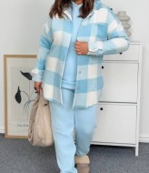 Спортивный костюм с рубашкой в клетку AD-052.053A900