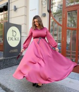 Платье шелковое длинное  BEL-4475A22