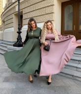 Платье шелковое длинное  BEL-4475A22