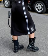 Черное трикотажное платье  VL-1110A850