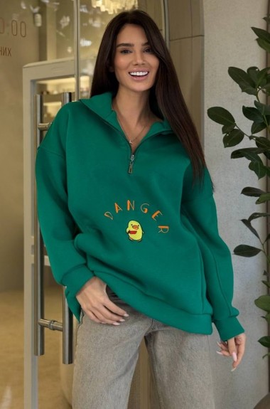 Жіночий світшот з вишивкою MOK-9190A750 Жіночий світшот з вишивкою MOK-9190A750