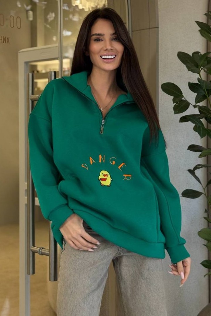 Жіночий світшот з вишивкою MOK-9190A750 Жіночий світшот з вишивкою MOK-9190A750