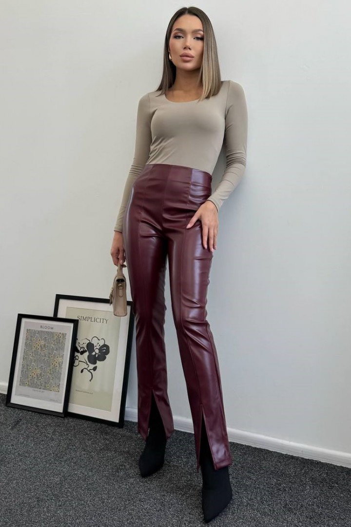 Кожаные штаны с разрезами LOU-1259A250 Кожаные штаны с разрезами LOU-1259A250