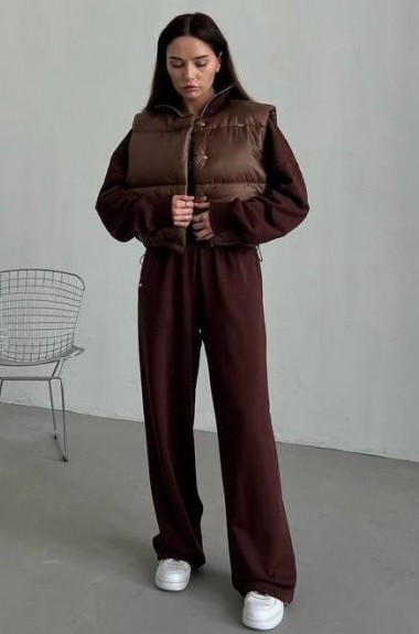 Спортивный костюм тройка с жилеткой женский  LOU-1245A790 Спортивный костюм тройка с жилеткой женский  LOU-1245A790