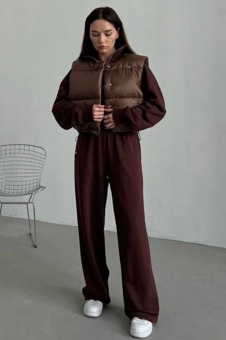 Спортивный костюм тройка с жилеткой женский  LOU-1245A790 Спортивный костюм тройка с жилеткой женский  LOU-1245A790