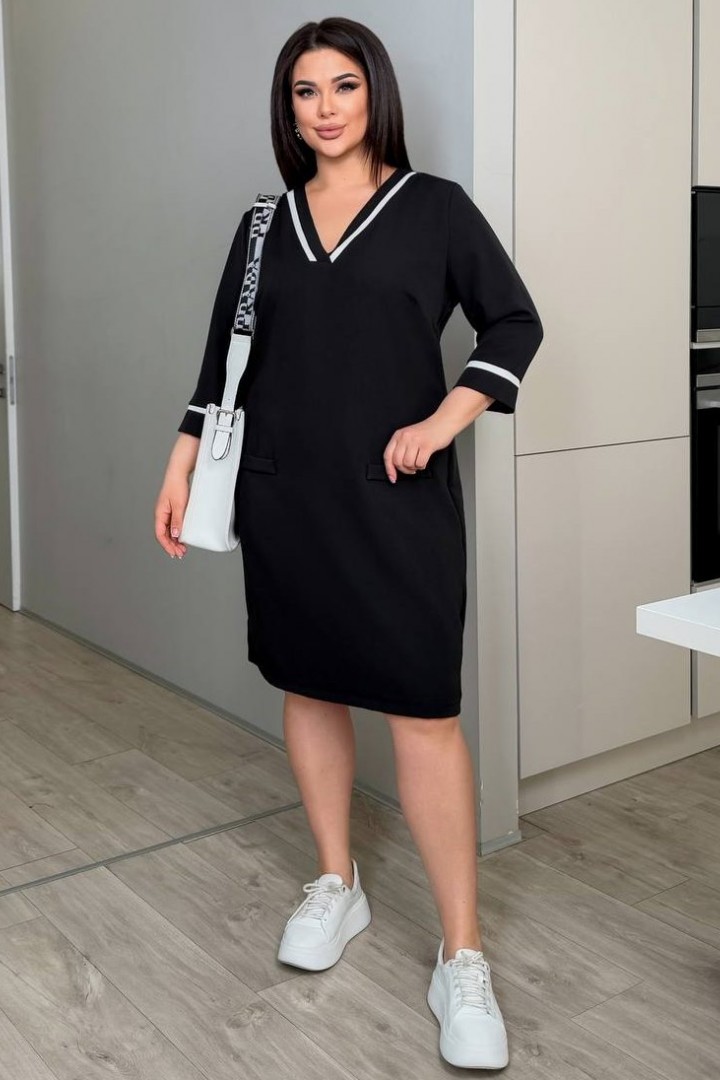 Платье с v образным вырезом  LOU-1316A620 Платье с v образным вырезом  LOU-1316A620