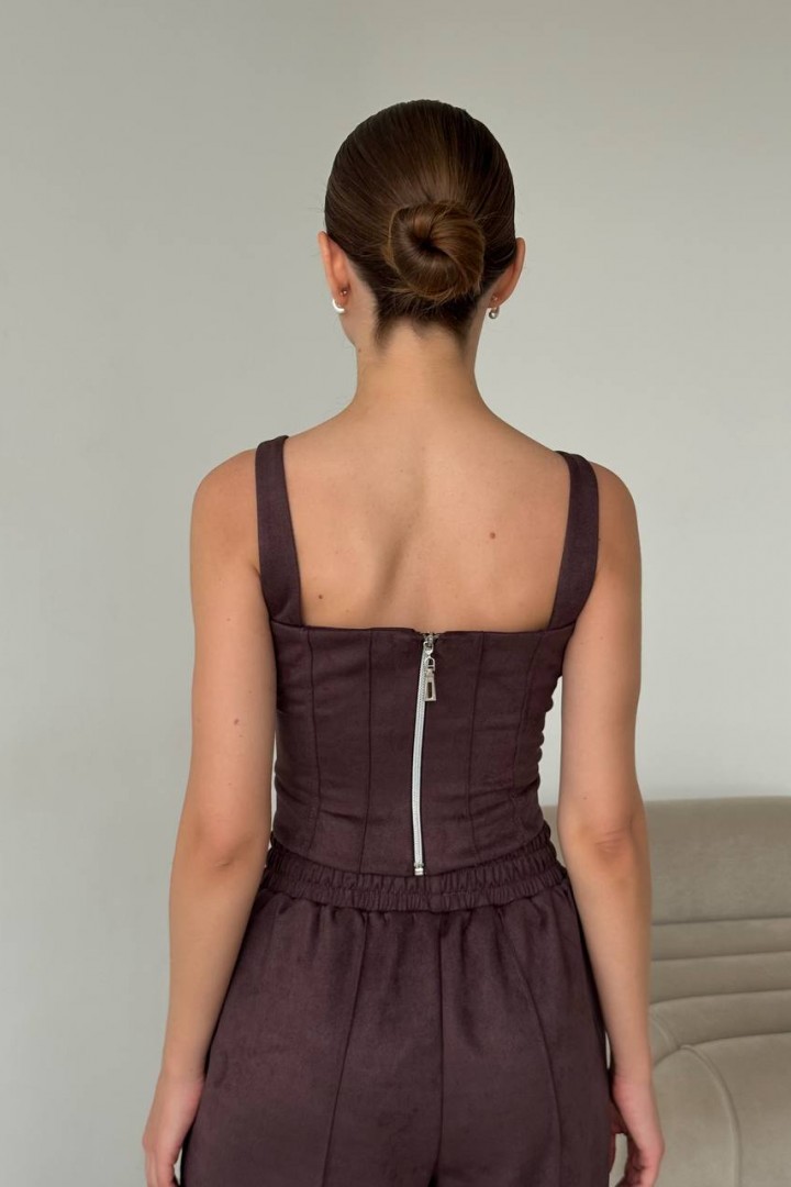 Костюм трійка бомбер на підкладці, топ та штани LOU-1556A1250 Костюм трійка бомбер на підкладці, топ та штани LOU-1556A1250