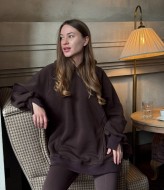 Худи с капюшоном оверсайз  LOU-1560A490 Худи с капюшоном оверсайз  LOU-1560A490