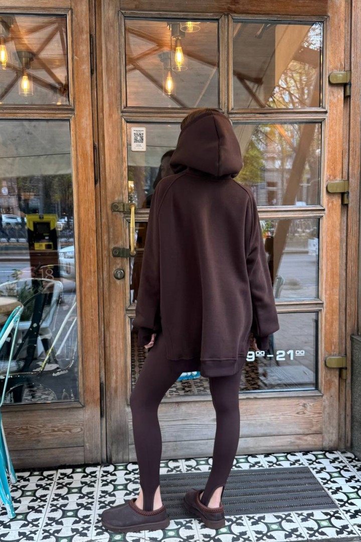 Худи с капюшоном оверсайз  LOU-1560A490 Худи с капюшоном оверсайз  LOU-1560A490