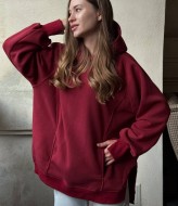 Худи с капюшоном оверсайз  LOU-1560A490 Худи с капюшоном оверсайз  LOU-1560A490