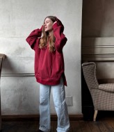 Худи с капюшоном оверсайз  LOU-1560A490 Худи с капюшоном оверсайз  LOU-1560A490