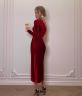 Вечернее бархатное платье ANM-135A450